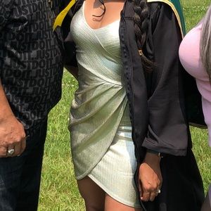 Fashion Nova- Gold Dress